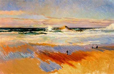 Beach of Biarritz, France Joaquin Sorolla